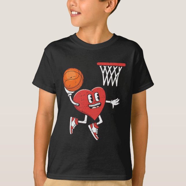 Camiseta Chicas de día de San Valentín Heart Dunking Balonc (Anverso)