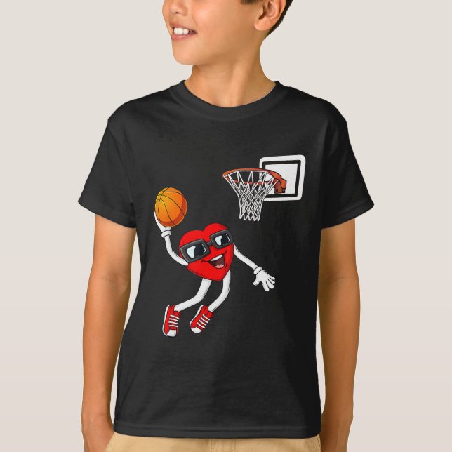 Camiseta Chicas de día de San Valentín Heart Dunking Balonc (Anverso)