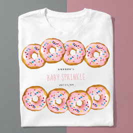 Camiseta Chicas de Donut modernos Baby Shower Sprinkle