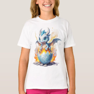 Camiseta Chicas de Dragón Azul con Hatchling