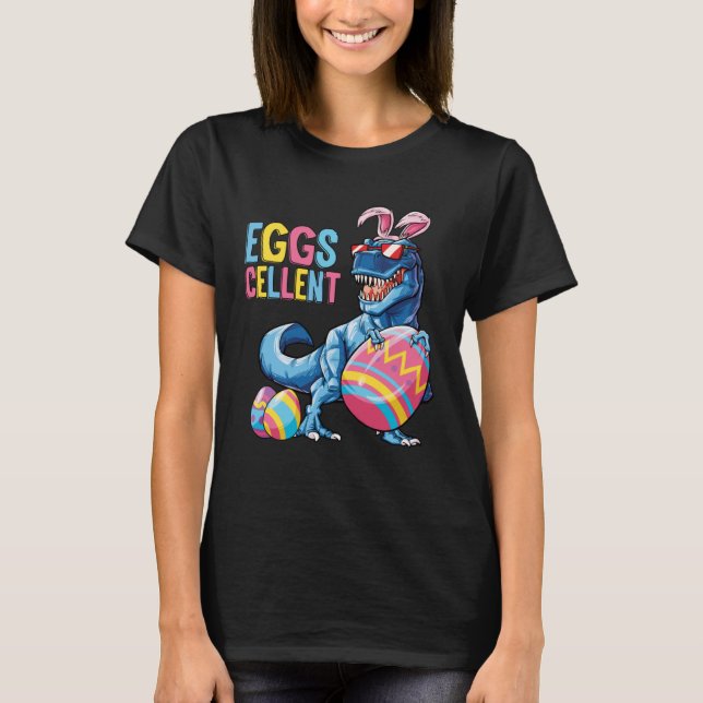 Camiseta Chicas de Easter Dinosaur Bunny rex Boys Egglent (Anverso)