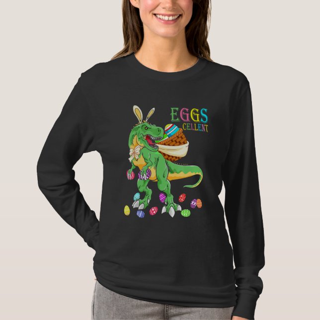 Camiseta Chicas de Eggys Cellent Easter Dinosaur Bunny Trex (Anverso)