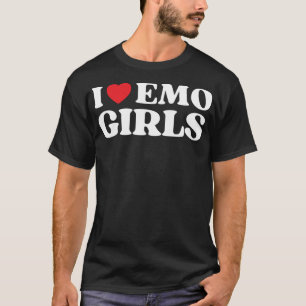 Camiseta Chicas De Emo De Corazón Cita Graciosa Chica De Em