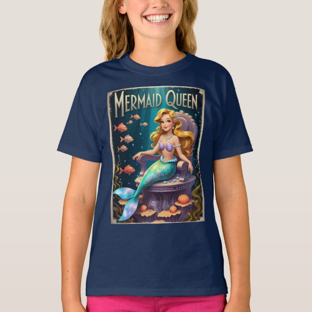 Camiseta Chicas de Encanto de la Reina Retro Personalizado  (Anverso)