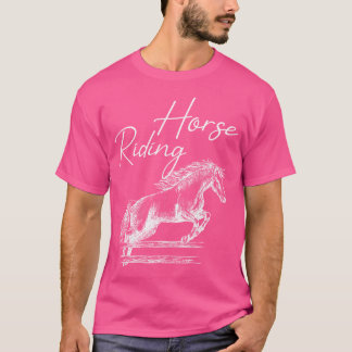 Camiseta Chicas de equitación montando caballos