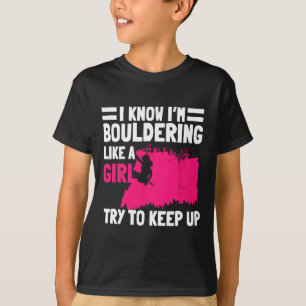 Camiseta Chicas de escalada en bloque Escaladora Roca artif