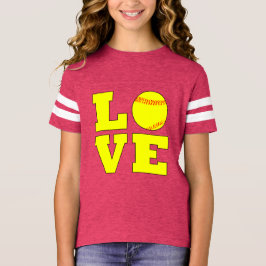 Camiseta Chicas de estilo futbolístico Fastpitch Love Jerse