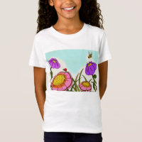 Chicas de Flor Meadow Baby Doll T-Shirt