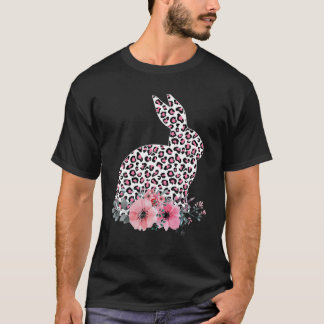 Camiseta Chicas de Flores Leopardo de Conejo de Semana Sant