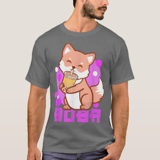 Camiseta Chicas de Fox Bubble Tea Anime Boba Kawaii Neko 