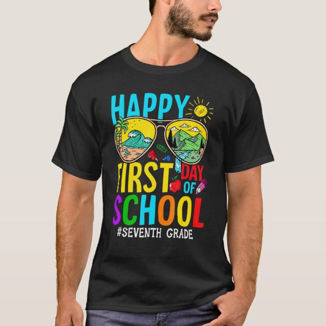 Camiseta chicas de gafas de sol de séptimo grado Cuartel de (Anverso)