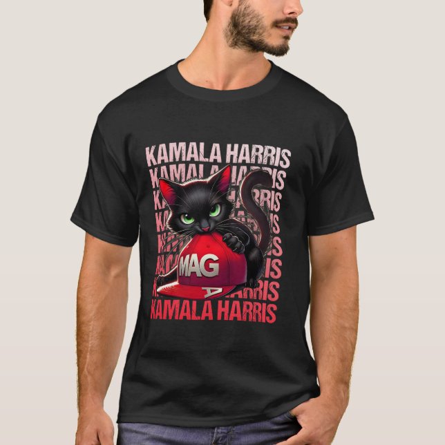 Camiseta Chicas De Gato Sin Hijos Vintadas Para Gato Kamala (Anverso)