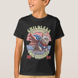Camiseta Chicas De Gato Sin Hijos Vintage Para Kamala Harri
