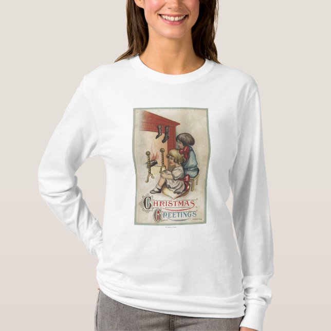 Camiseta Chicas de GreetingLittle del navidad por la (Anverso)