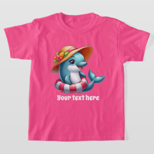 Camiseta chicas de grupos de texto de delfines de Guay