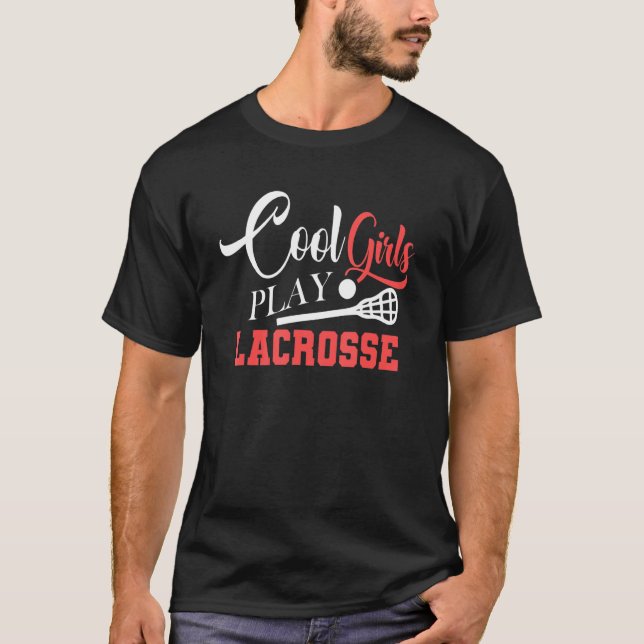 Camiseta Chicas de Guay Juegan A La Formación De Lacrosse L (Anverso)