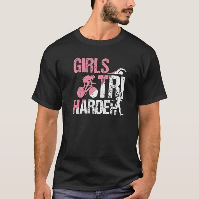 Camiseta Chicas de Guay Tri Harder Triathlon Mom (Anverso)