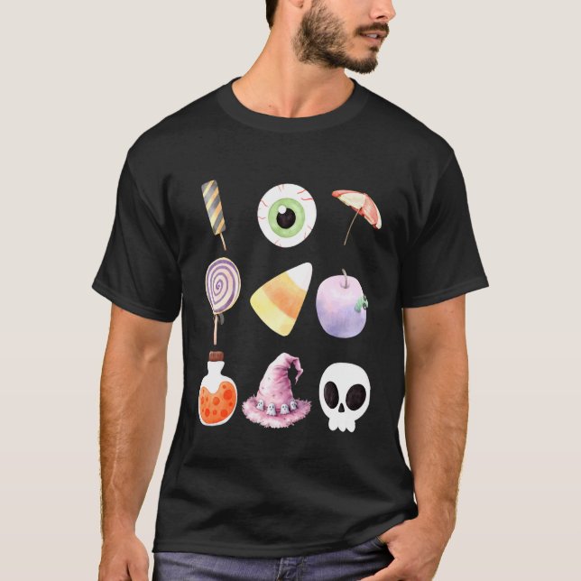 Camiseta Chicas de Halloween de Summerween Globos Oculares  (Anverso)