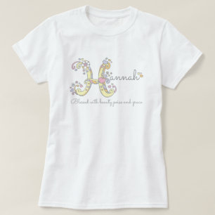 Camiseta Chicas de Hannah nombran personalizado decorativo