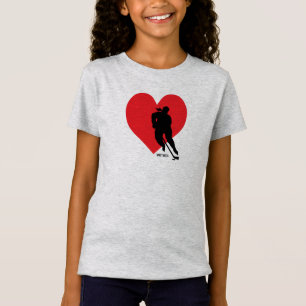 Camiseta Chicas de Hockey sobre el Corazón del Amor