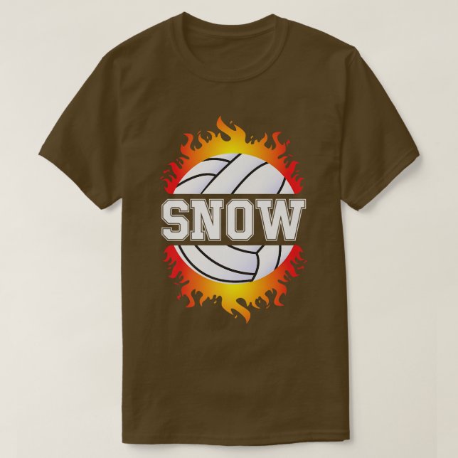 Camiseta Chicas de jugador de voleibol con nombre de nieve, (Diseño del anverso)