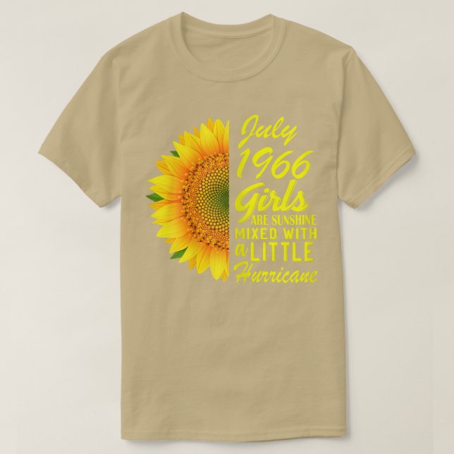 Camiseta Chicas de julio de 1966 Sunflower 56th Birthday Gi (Diseño del anverso)