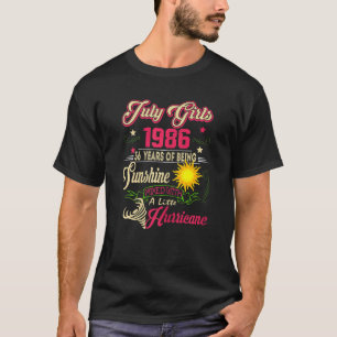 Camiseta Chicas de julio de 1986 Cumpleaños 36 años