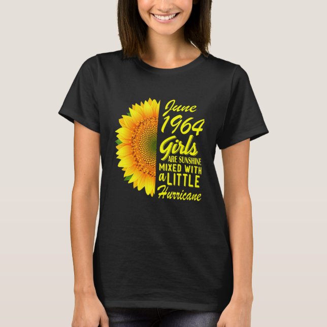 Camiseta Chicas de junio de 1964 58º cumpleaños del girasol (Anverso)
