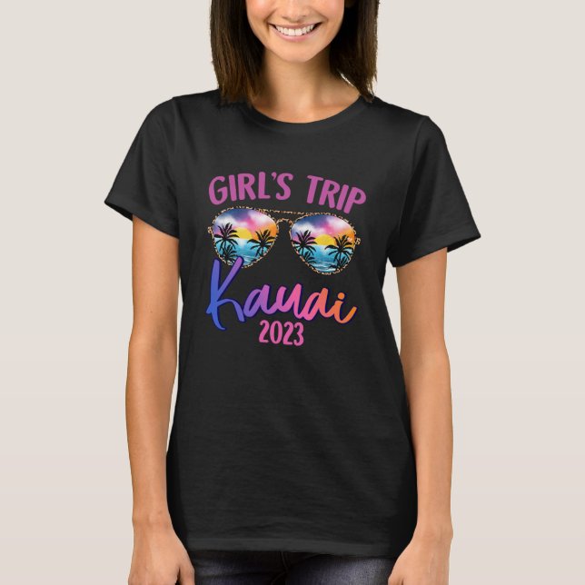 Camiseta Chicas de Kauai Hawaiian 2023 Viaje con gafas de s (Anverso)