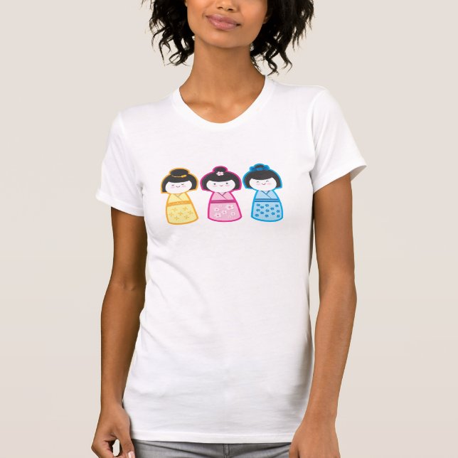 Camiseta Chicas de Kokeshi (Anverso)