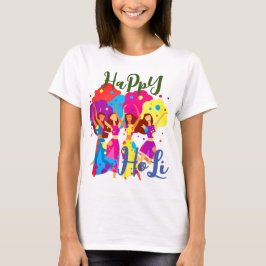 Camiseta Chicas de la BFF de lujo jugando a Holi