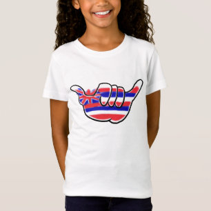 Camiseta Chicas de la cadena de shaka de la bandera del est