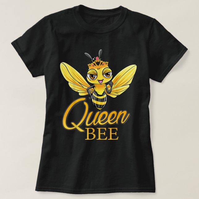 Camiseta Chicas de la Corona de Abejas Reina Bebida (Diseño del anverso)
