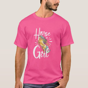 Camiseta Chicas de la equitación montando caballo