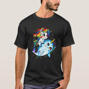 Camiseta Chicas de la escuadrón de Narwhal montados en unic