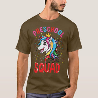 Camiseta Chicas De La Escuadrón Preescolar Unicornio Regres