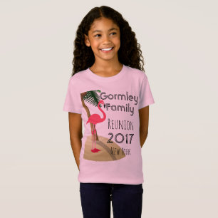 Camiseta Chicas de la familia tropical Flamingo Palm Tree