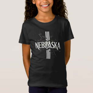 Camiseta Chicas de la franja de Nebraska Tee de finas Jerse