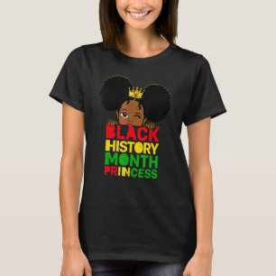 Camiseta Chicas de la princesa africana Melanin en el mes d