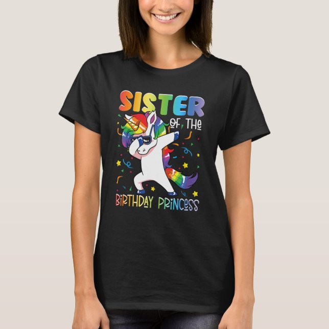 Camiseta Chicas de la Princesa de Cumpleaños Dabbing Unic (Anverso)