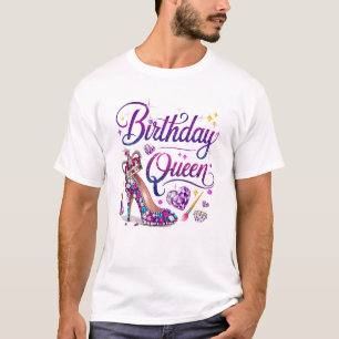 Camiseta Chicas de la Reina Corona de Cumpleaños