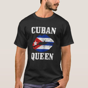 Camiseta Chicas de la Reina Cuba de Cuba de la bandera del 