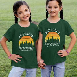 Camiseta Chicas de la Reunión Familiar Pine Trees Sunset Gr