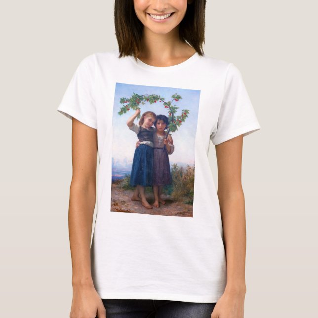 Camiseta Chicas de la Subdivisión de Cerezos, Bouguereau (Anverso)
