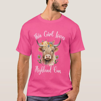 Camiseta Chicas de las vacas de Highland en Escocia