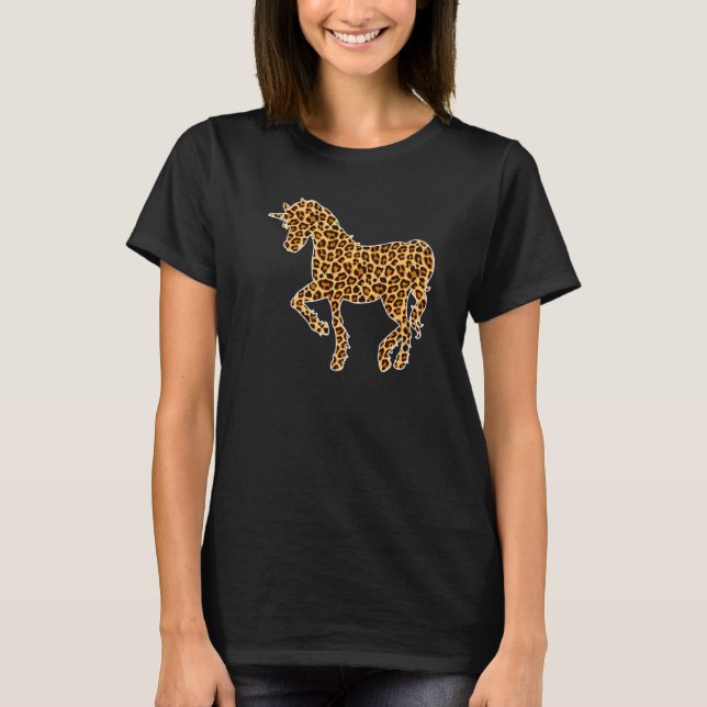 Camiseta Chicas de leopardo de la impresión de animales de  (Anverso)