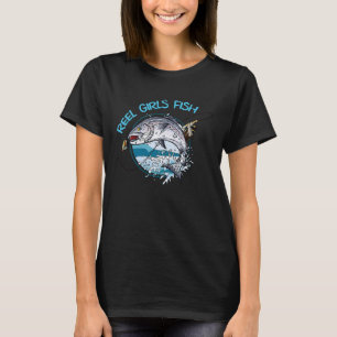 Camiseta Chicas de los carretes de pesca Retro de pescado