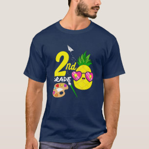 Camiseta Chicas De Maestros De 2º Grado Cute Piña