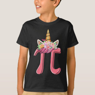 Camiseta Chicas de Maestros de Math de Cute Unicorn Face Pi