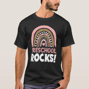 Camiseta Chicas de maestros de rock preescolar niños leopar